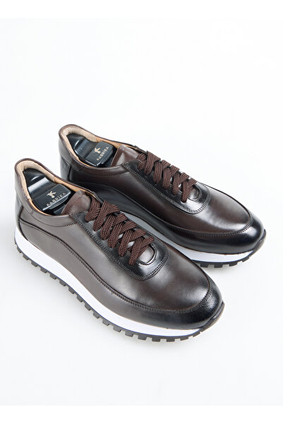 Fabrika Kahverengi Erkek Deri Sneaker LEON-ALDOUS