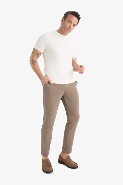 DeFacto Tailored Fit Straight Leg All-Way Stretch Soft Trousers with Key Pocket C7508Ax25Au