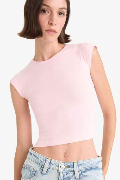 DeFacto Fitted Crew Neck Short Sleeve T-Shirt G0273Ax25Sm