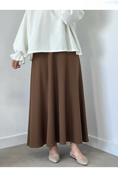 CHUL SCUBA KLOŞ ETEK -ACI KAHVE- GENİŞ BEDEN ARALIĞI