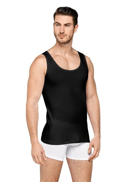 Doreanse Men's Cotton Solid Color Wide Neck Undershirt 2-Piece 2025