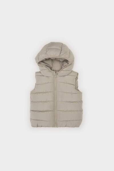 DeFacto Baby Boy School Waterproof Hooded Zippered Taffeta Puffer Vest A2221A525Au