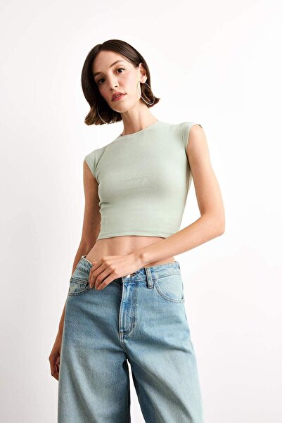 DeFacto Κοντομάνικο μπλουζάκι με λαιμόκοψη G0273AX25SM