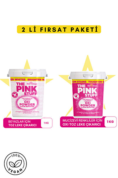 ThePinkStuff Mucizevi Oxi Toz Leke Çıkarıcı SETİ – Renkliler & Beyazlar İçin ...