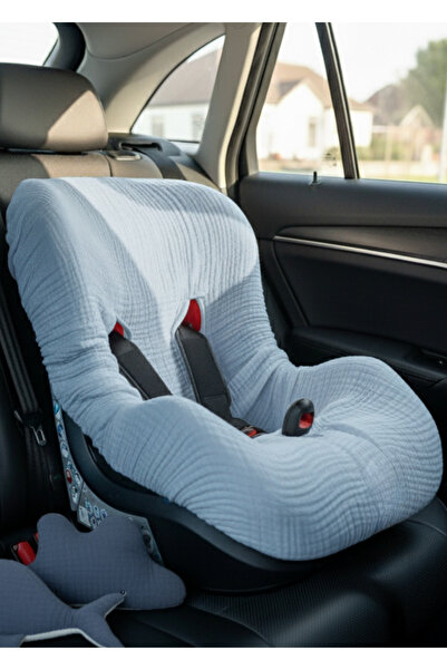 Joyous Mom Kids 4 Layer Muslin Baby Car Seat Cover Elastic 100% Cotton Organic Car Seat Cover