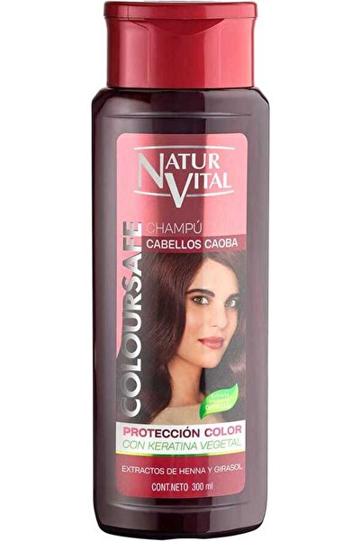 Natur Vital Coloursafe Mahogany Shampoo- Bordo Ve Kızıl Saçlar İçin Kına Özlü Renk Parlatıcı Şampuan