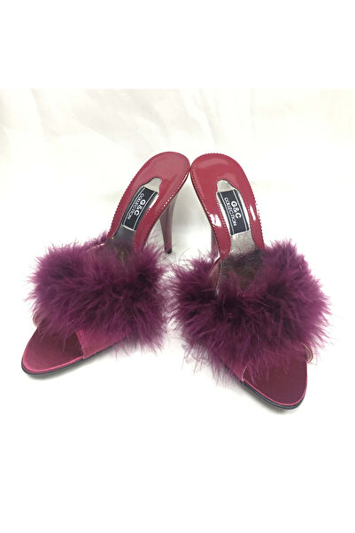 GC Platform Women's Slippers with Feather Accessories Gc225