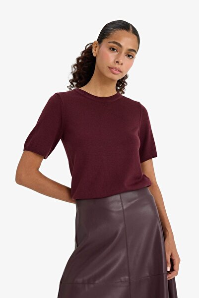 DeFacto Regular Fit Crew Neck Short Sleeve Knitwear Sweater E6810Ax25Au