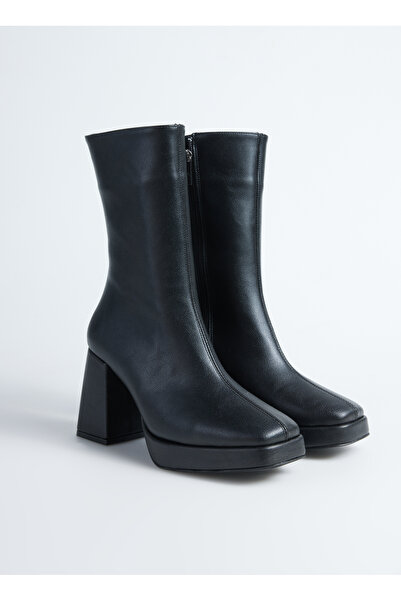 Fabrika Siyah Kadın Topuklu Bot FADILA