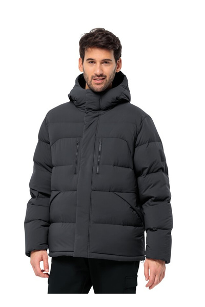 Jack Wolfskin Antrasit Erkek Kapüşon Yaka Regular Fit Ceket 1207421_6350ROEME...