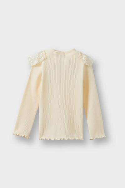 DeFacto Baby Girl Lace Detailed Ribbed Camisole Long Sleeve T-Shirt G1374A525Au