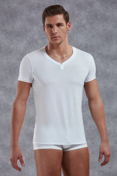 Doreanse Premium Erkek T-shırt Outlet 2860 Beyaz-l