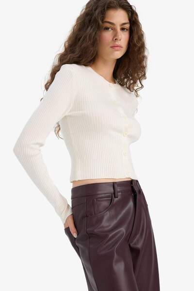 DeFacto Regular Fit Bisiklet Yaka Triko Hırka A2076AX25WN