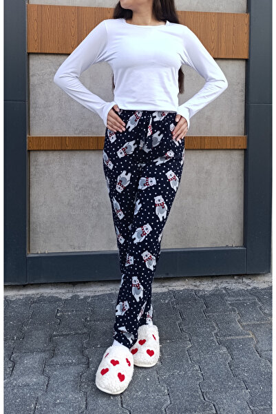 siyalife Pijamale de iarnă pentru femei din piele intoarsa cu textura moale