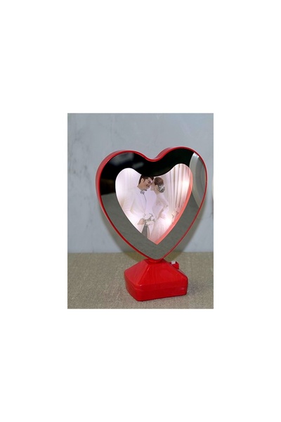 Store Kalpli Ledli Sihirli Ayna Çerceve 17*13 cm