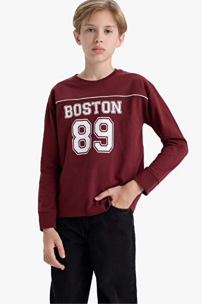 DeFacto Weinrotes Jungen-Sweatshirt F2708A8/BR194