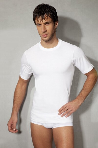 Doreanse Men's Cotton Round Collar Short Sleeve T Shirt 2505