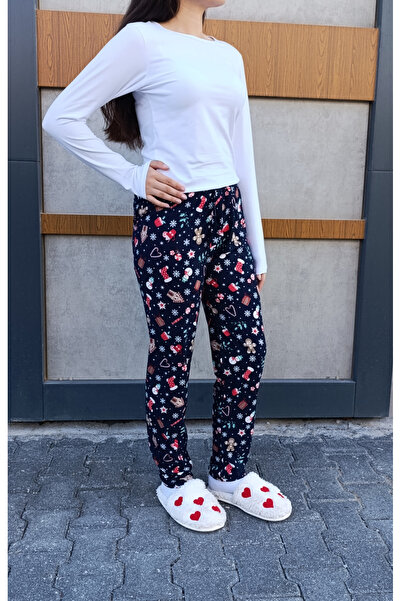 siyalife Kışlık Süet Yumuşak Dokulu Kadın Pijama