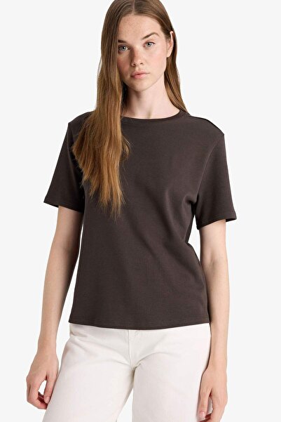 DeFacto Μπλουζάκι με κοντό μανίκι με κανονική εφαρμογή D7579AX25AU