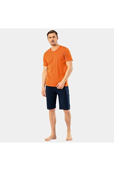 Cacharel Чоловічий комплект шортів-бермудів з V-подібним коміром та вишивкою 2206/Кереміт