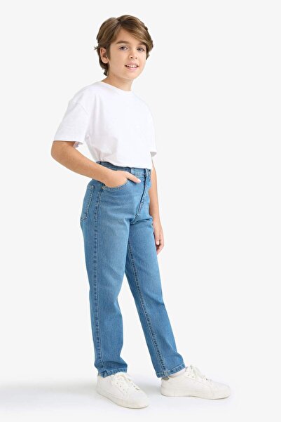DeFacto Erkek Çocuk Straight Fit Düz Paça Jean Pantolon F0455A825AU
