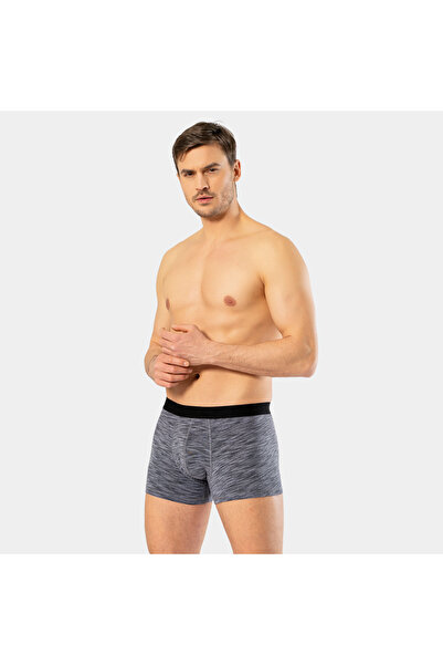 Cacharel Erkek 2'li Inkjet Boxer 1324/Gri-Siyah