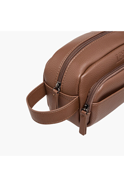 LBL by Shoexpress Textured Pouch with Zip Closure W 22 x H13.5 x D 9 cm