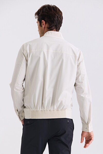 Jakamen Stone Comfort Fit Stand Collar Front Zipper Seasonal Coat