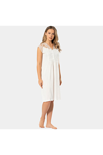 TÜREN Türen Women's Maternity Nightgown 3296/Cream