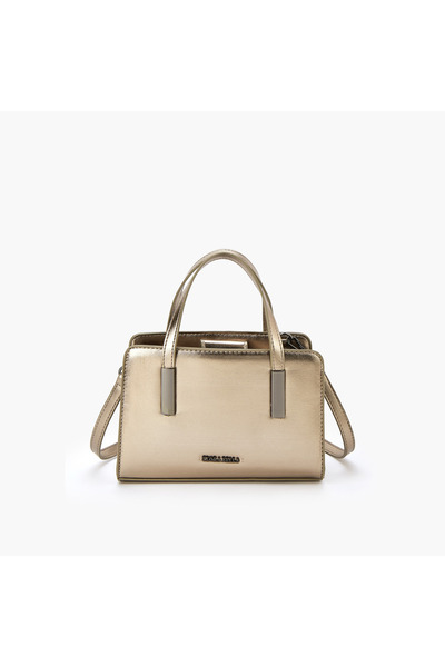 Flora Bella by Shoexpress حقيبة معدنية بمقبض مزدوج وسحاب للإغلاق، عرض 15 سم ×...