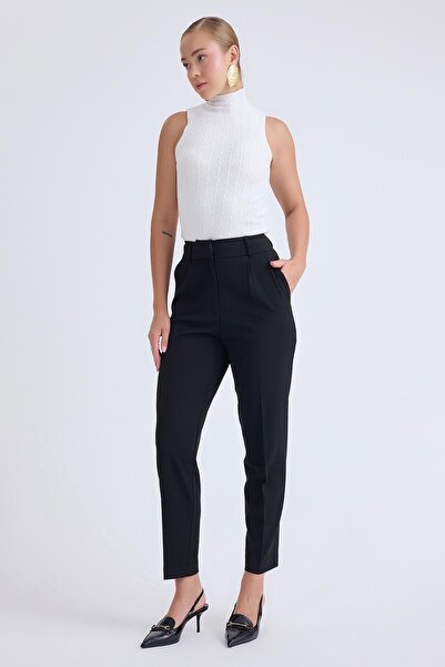 Vitrin Yüksek Bel Kumaş Pantolon