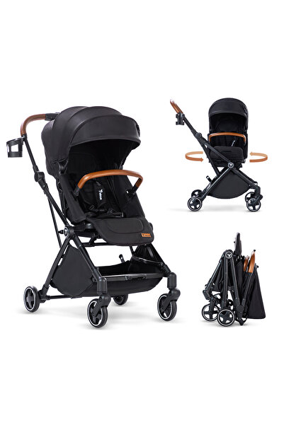 TEKNUM عربة أطفال كومباكتو قابلة للطي 360 درجة - أسود