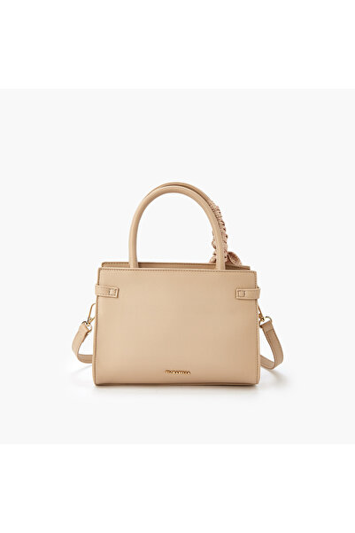 Flora Bella by Shoexpress حقيبة توت منقوشة بلمسة وشاح ومقبض مزدوج، عرض 23.5 س...