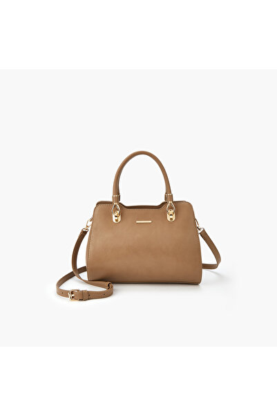 Flora Bella by Shoexpress حقيبة توت منسوجة بمقبض مزدوج وسحاب للإغلاق، عرض 21....