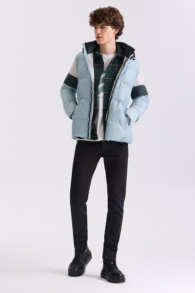 Jakamen Green Comfort Fit Hooded Winter Coat