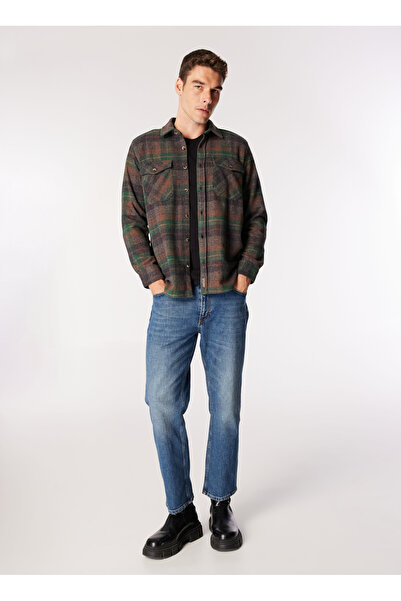 Lee Cooper Regular Fit Yeşil Erkek Gömlek 251 LCM 241005 DONAS YEŞİL EKOSE