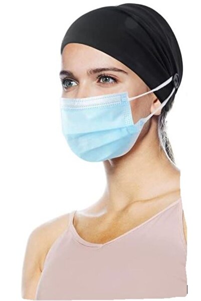 BERG Маска для обличчя для дорослих, з резинками для вух, резинкою для волосся, маска з кнопками, бандана, резинка для волосся