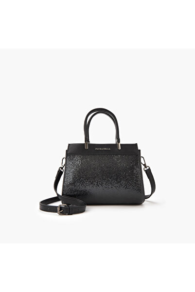 Flora Bella by Shoexpress حقيبة توت منسوجة بمقبض مزدوج وسحاب للإغلاق، العرض 23.5 سم × الارتفاع 17 سم × العمق 11.5 سم