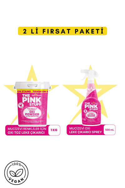 ThePinkStuff Mucizevi Oxi Toz Leke Çıkarıcı Renkliler 1 Kg- Mucizevi Oxi Leke...
