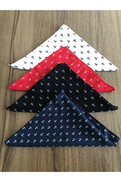 michaeller Βαμβακερή μπαντάνα με σχέδιο άγκυρας 4 τεμαχίων 4 διαφορετικών χρω...