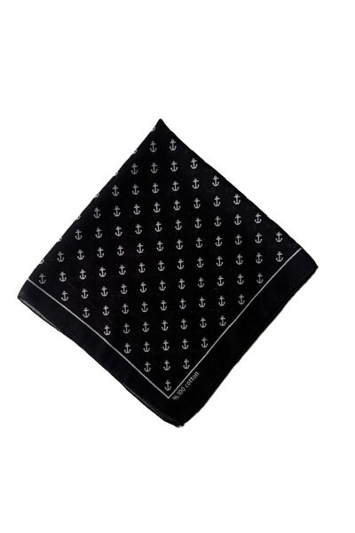 BERG ATELIER 100% βαμβακερό μοτίβο άγκυρας Μπαντάνα τετράγωνο βαμβακερό ύφασμα