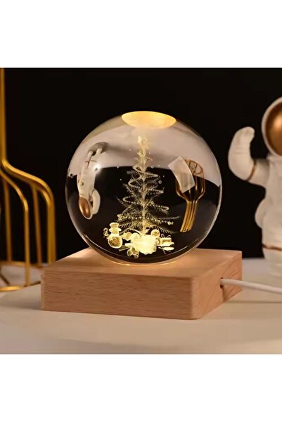BERG Çam Ağacı Renk Değiştiren Işıklı Cam Küre 6 cm