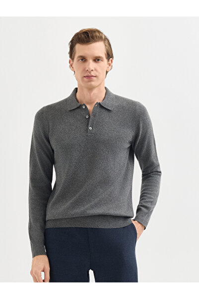 Karaca Erkek Regular Fıt Triko Kazak-Gri