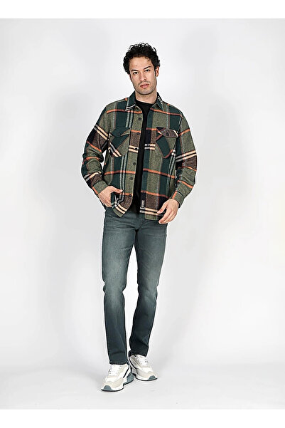 Lee Cooper Cămașă pentru bărbați, cu croială normală, verde smarald 251 LCM 241007 GALVIN ZÜMRÜT-TABA