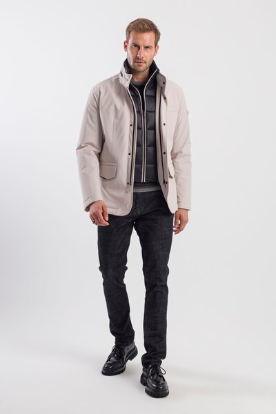 Jakamen Taş Comfort Fit Gizli Kapüşonlu Mont