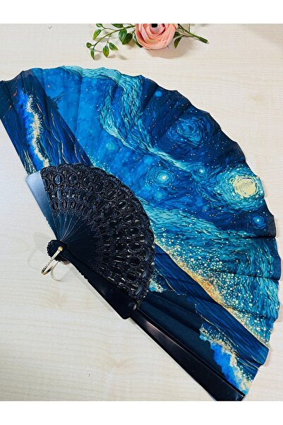 BERG ATELIER Yelpaze Kumaş  Yıldızlı geceler