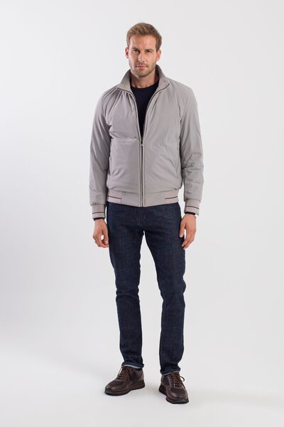 Jakamen Taş Comfort Fit Dik Yaka Mont