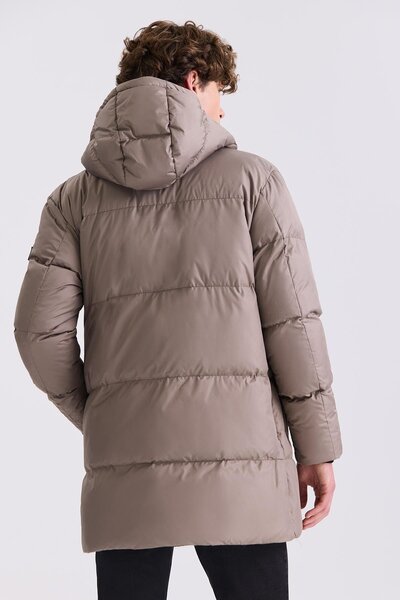 Jakamen Χειμερινό παλτό με κουκούλα Vızon Comfort Fit με πλήρη επένδυση