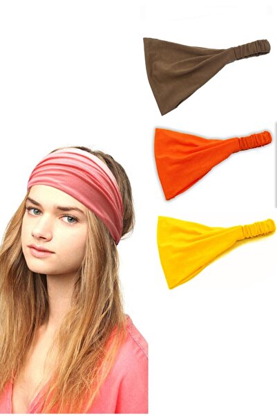 michaeller Bandana Parașuta Elastică Galben Deschis 3 Bucăți