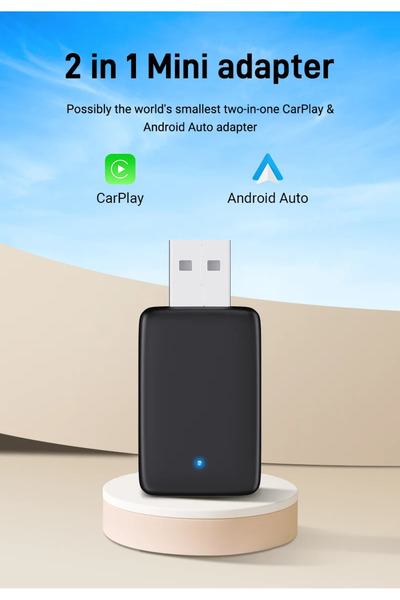 Choice محول CarPlay اللاسلكي الجديد وAndroid Auto 2 في 1 لعام 2025